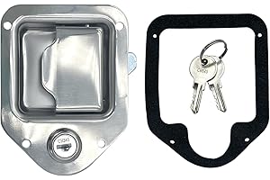 SKARUMMER Toolbox RV Handle Latch Stainless Steel Tool Box Latch Paddle Lock for Trailer Door RV Camper Truck Bed Toolboxes - 3/8'' x 3-1/4'' (1 Pack)
