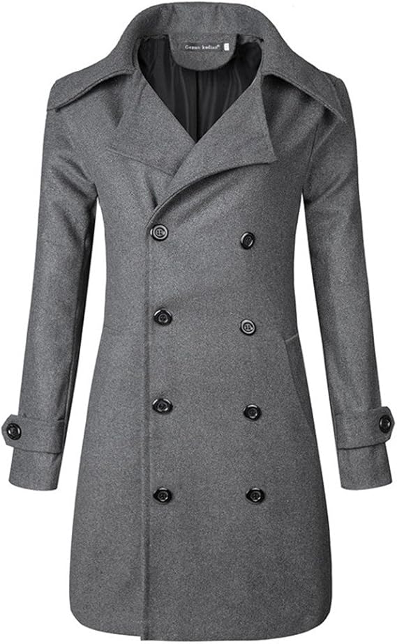 Amazon Pコート メンズ メルトン ピーコート トレンチコート アウター チェスターコート メンズ ファッション ビジネス ショート 冬物 黒 冬服 細身 おしゃれ カジュアル ビジネス コート ジャケット 通販