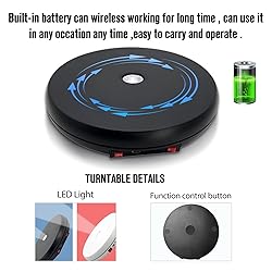 JAYEGT Motorized Rotating Display Stand with LED