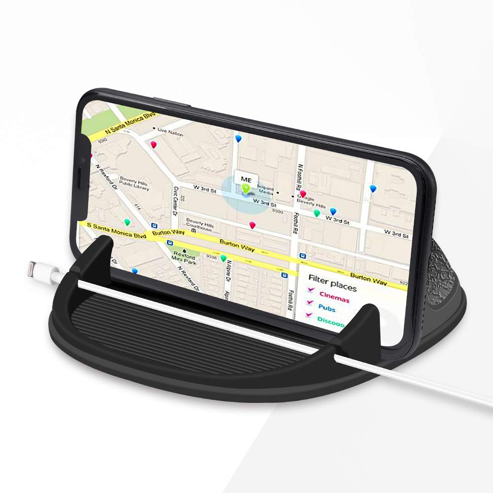 Universal Car Phone Holder Mount Dashboard Pad & Mat, Compatible with iPhone Xs Max/XS/XR/X/8 Plus/7 Plus/6S, Samsung Galaxy Note 8/S9 Plus/S9/ S8+/S8/S7 Edge, Google Pixel 2 XL and More