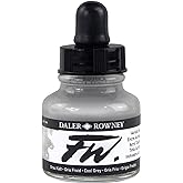Daler-Rowney FW Acrylic Ink Bottle Cool Grey - Versatile Acrylic Drawing Ink for Artists and Students - Permanent Calligraphy Ink - Archival Ink for Illustrating and More