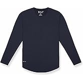 BLYT Performance Drop-Cut Long Sleeve Men's Shirt - Tapered Fit, Active & Casual Comfort Wear - Lightweight