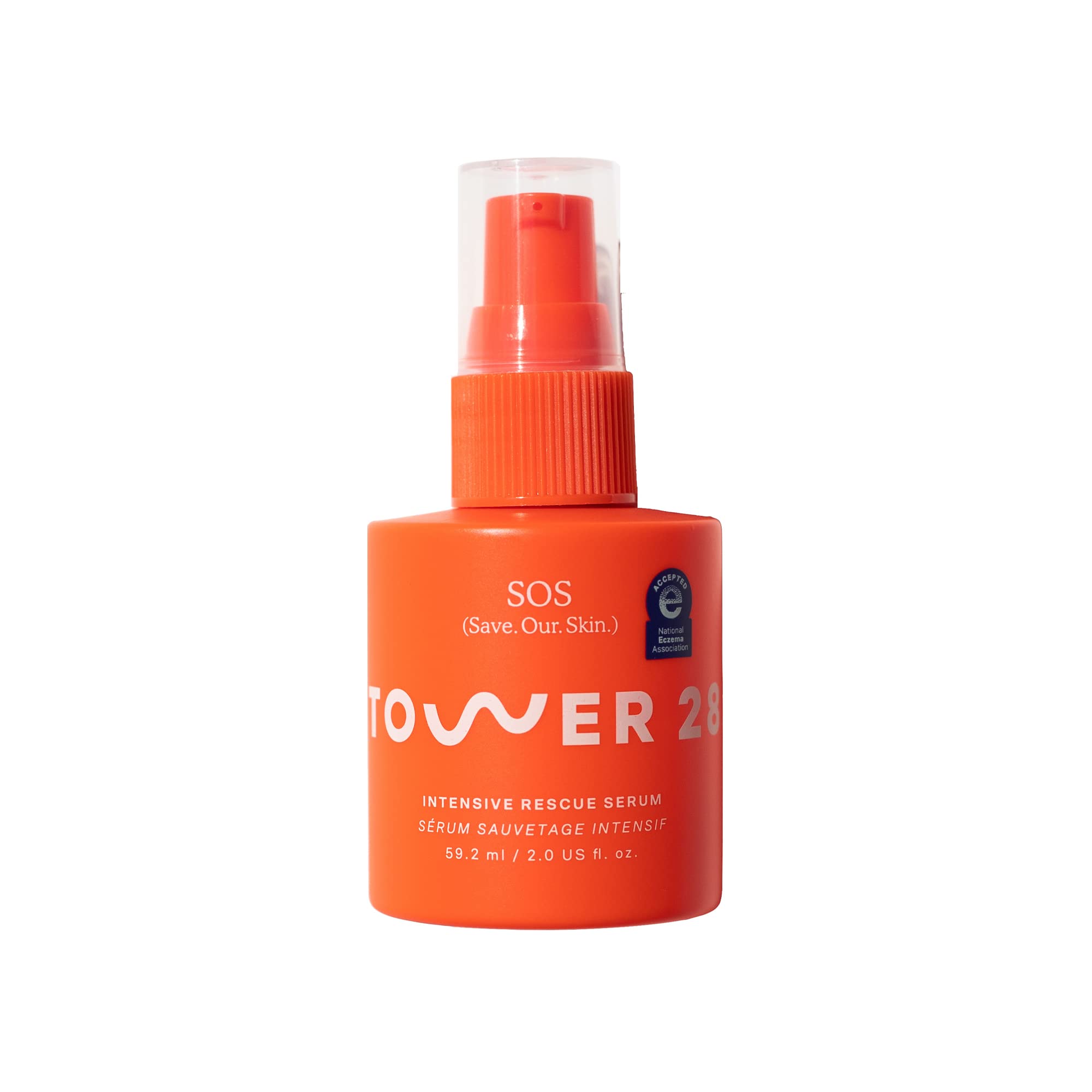 Photo 1 of Tower 28 SOS Intensive Rescue Serum for Sensitive Skin, Hypochlorous Acid Skin Care, Helps Reduce Face Redness, Safe for All Skin Types, 2 FL Oz