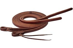 Weaver Leather Working Tack Extra Heavy Harness Split Reins with Pineapple Knot Ends, 5/8" x 8'