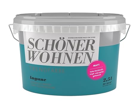 Schöner Wohnen Trendfarbe 2,5 Liter Cremige Wand- & Deckenfarbe Lagune