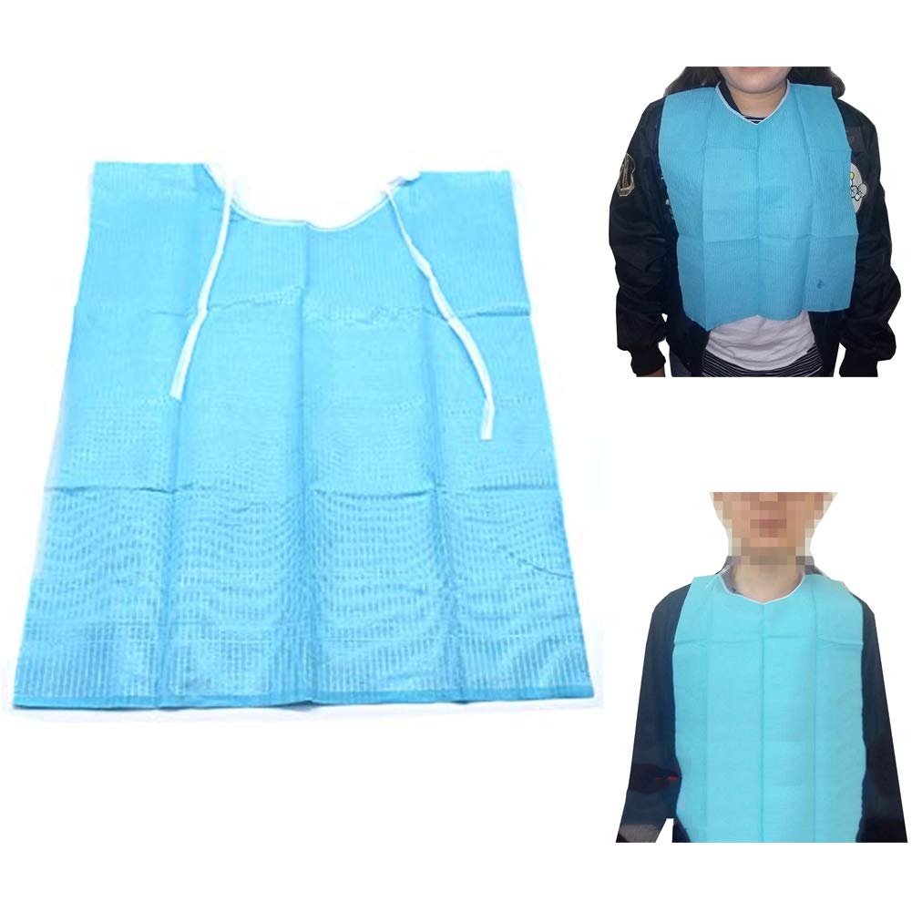 Angzhili 60PCS Dental Bibs Disposable Waterproof Blue Color Sheets Bibs Dental Scarf Towel for Dentist Clinic Use (60 Pcs)