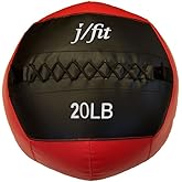 JFit Wall Ball &ndash; Premium Soft Weighted Exercise Ball for Strength, Conditioning, Gym &amp; Home Workouts, 4-30 LB