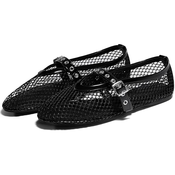 Amazon.com | EMMA NEW YORK Mesh Ballet Flats for Women, Mary Jane
