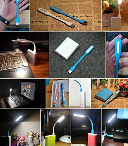 JKLcom USB LED Light (5 Pack) Mini Flexible Adjustable Portable Lamp for Night Book Reading, Night Light, Night Work, Light Lamp
