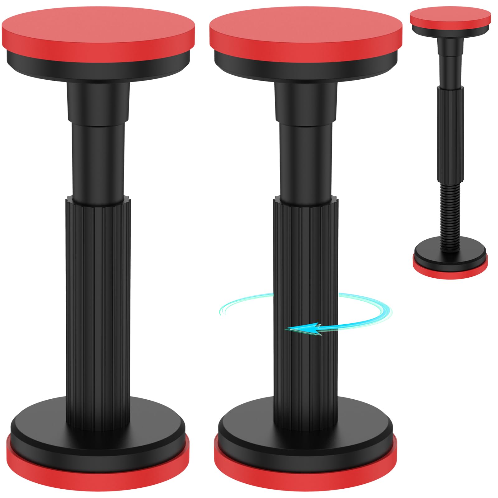 KTCINA 2Pcs Telescopic Support Rod, 18-45cm Adjustable 3rd Hand Support System Non-Slip Sink Support Bracket 200KG Load Heavy Duty Cabinet Lifting Bracket for Furniture Lifting Installation