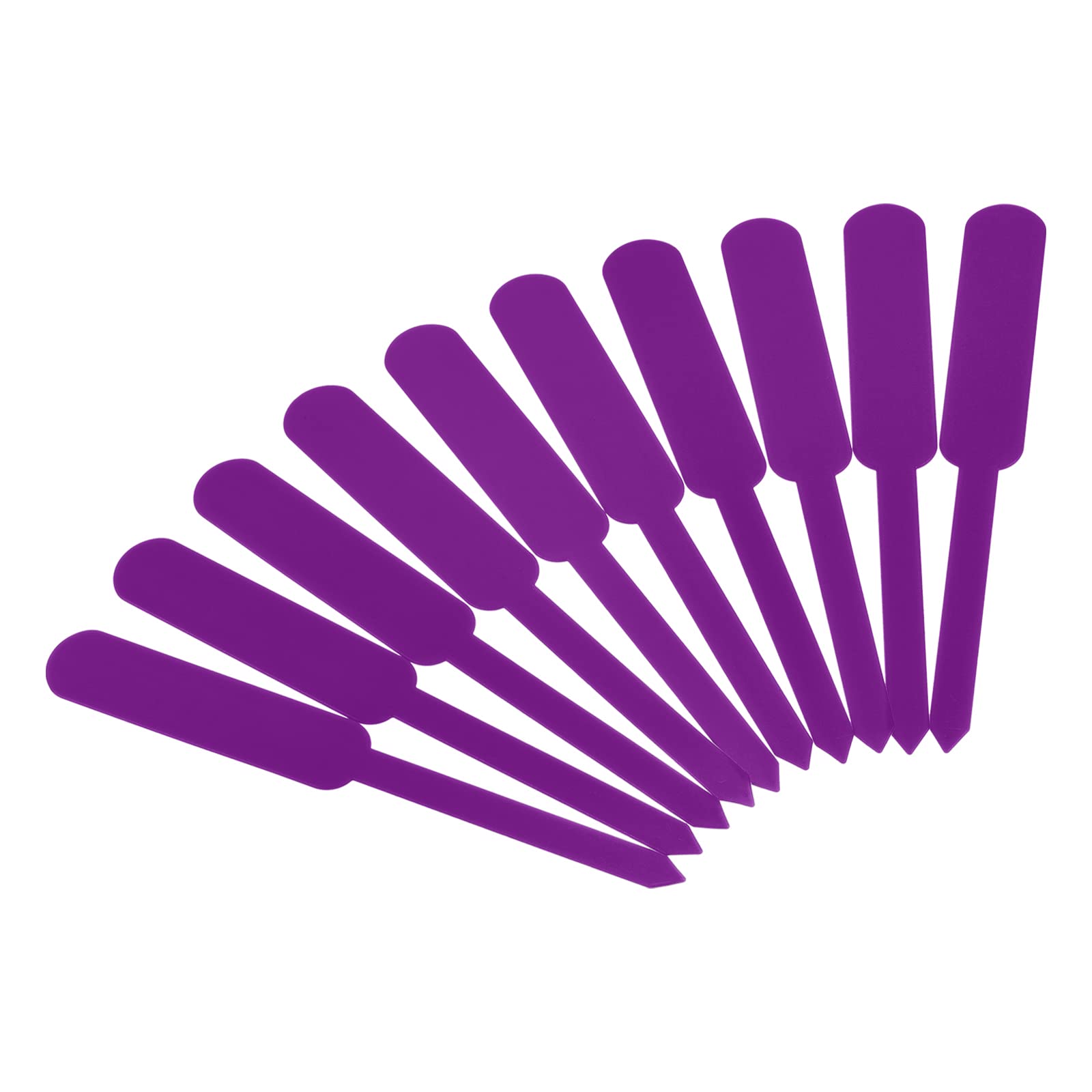 PATIKIL Plant Labels, 100Pcs PP Rectangle Marker Tags for Outdoor Indoor Garden, Purple