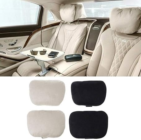 Amazon Fidgetgear メルセデスベンツスエードデザインsクラス車のヘッドレストネック枕シートクッション D コネクター 車 バイク