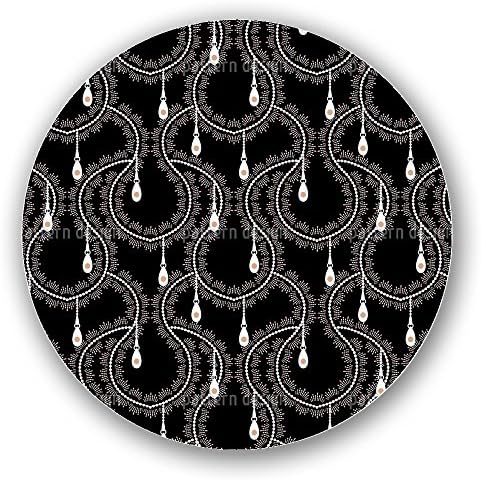 Uneekee Juwelo Nero Lazy Susan: Medium, Dark Wooden Turntable Kitchen Storage