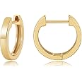 Gacimy Huggie Earrings for Women, 14K Gold Plated Small Hoops | Lightweight Huggie Design, Minimalist Cartilage Hoops, Jewelr