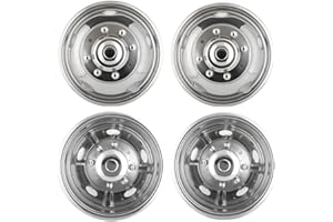 DEEBIOR 4pcs 19.5" Front Rear Polished Stainless Steel Dually Wheel Simulators,8 Lug 5 Hand Hole Snap On HubCaps,Nice Looking Skins Liners Bolt On Wheel Covers Fit for 1999-2002 Ford F450 F550 Super Duty