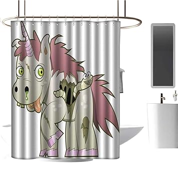 Zombie Pattern Shower Curtain Fabric Decor Set With Hooks 4 Sizes