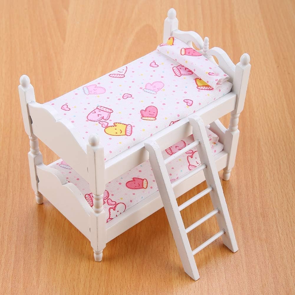 SunshineFace Doll Bed, 112 Doll House Mini Furniture Children Bedroom