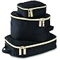 Itzy Ritzy Packing Cubes – Set of 3 Packing Cubes or Travel Organizers; Each Cube Features a Mesh Top, Double Zippers…