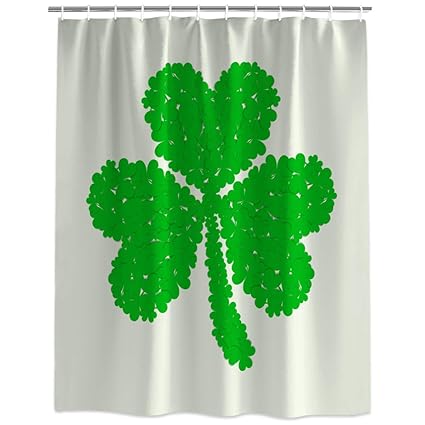 Amazon Com Futuregrace Shamrock Shower Curtains Irish Three Leaf