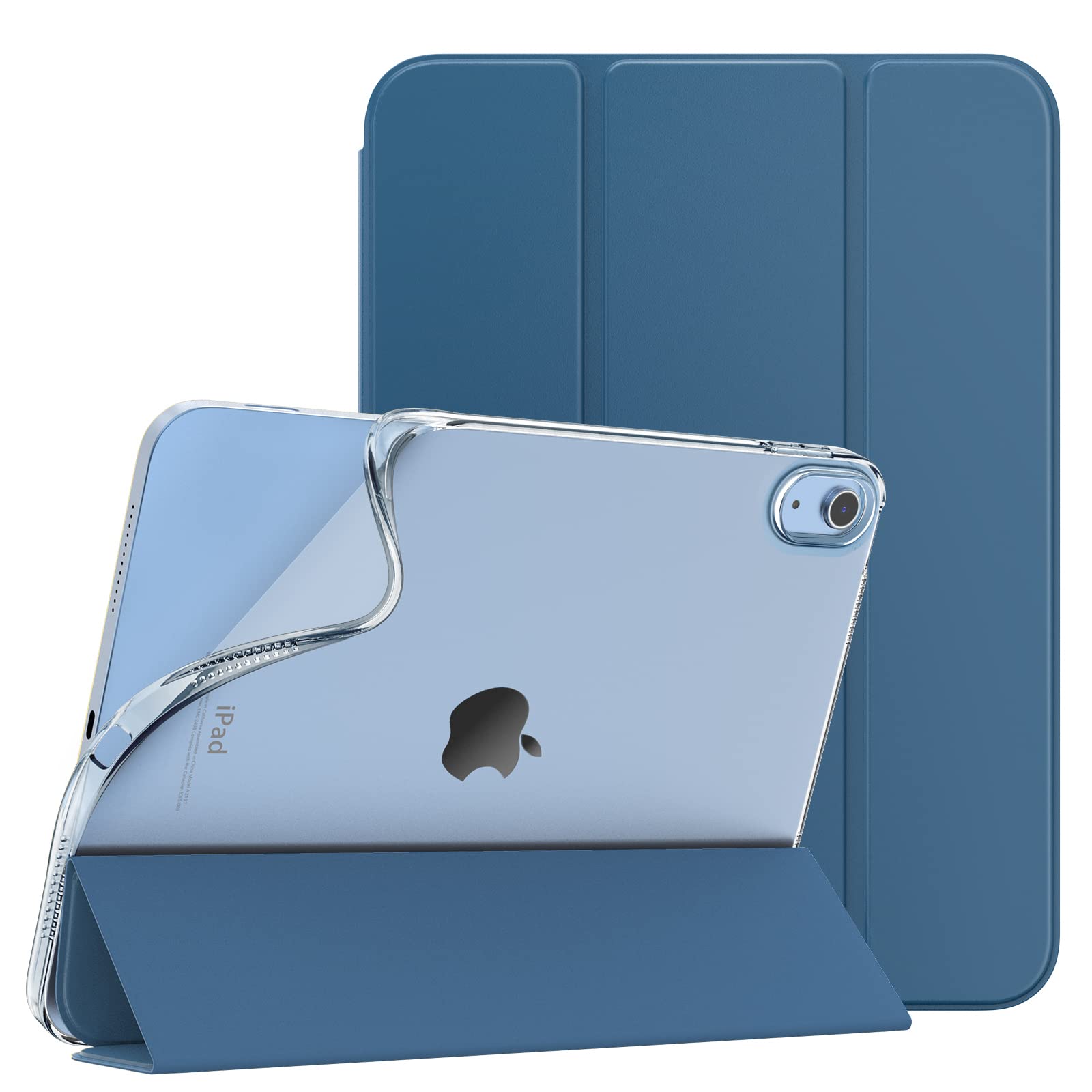 TiMOVO Case for iPad (A16) 11th Generation 11 Inch 2025, iPad 10th Generation Case 10.9 Inch 2022, Slim Soft TPU Translucent Frosted Back Cover for 11th/10th Gen, Auto Wake/Sleep - Abyss Blue