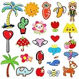 Iron On Patches for Jackets Embroidered Motif Applique Sew on Patches Set for Jeans, Clothes, Backpacks, Hats, Pants