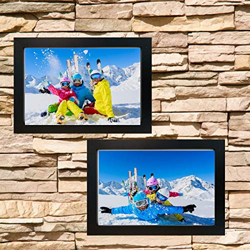 8x12 Picture Frames (2-Pack) - HIGH Definition Glass Front Cover - Displays 8" by 12" Poster Picture Frame- Vertical or Horizontal & Comes Ready to Hang. - Thumbnail 3