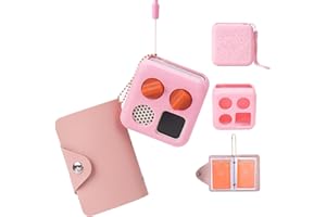 MGZNMTY Silicone Case Compatible with Yoto Mini Player – Kids Bluetooth Audio Speaker, Kids Player Protective Cover and Card Holder for Yoto Card Hold Up to 10 Cards (Pink)