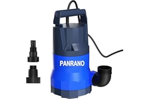 PANRANO PANRNAO Sump Pump Submersible 1HP Clean/Dirty Water Pump 3500GPH Portable Sump Pumps for Pool Basement Garden Pond Flood Yard Hot Tub Water Removal Pump