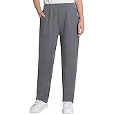 Weintee Women's Petite Pull On Knit Pants for Elderly