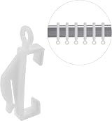 Fuyamp 50 Pcs White Plastic Curtain Hooks for Track Glider Sliders view 4