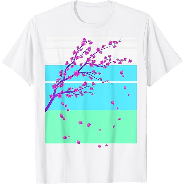 Amazon.com: Japan T-shirt,Brilliant Japanese Flower Floral