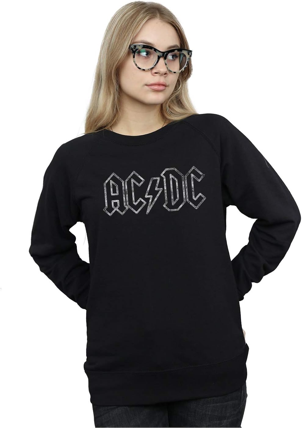 AC/DC Mujer Jagged Logo Camisa De Entrenamiento: Amazon.es: Ropa y ...