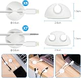 URAQT Cable Clips Holders 15pcs Mini Cable Organizer Desk White view 2