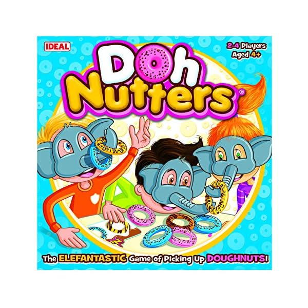 IDEAL | Doh Nutters: The elefantastic game of picking up doughnuts! | Kids Games | For 2-4 Players | Ages 4+