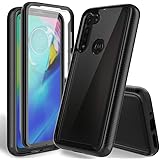 HATOSHI Moto G Power 2020 Case with Built-in Screen Protector US Version Only, Heavy Duty Protection Crystal Clear Back Armor
