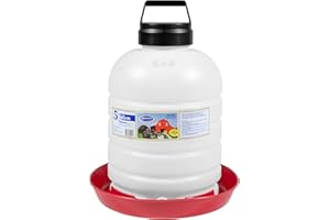 FARM-TUFF Hanging Chicken Waterer, 5 Gallon Capacity - Durable BPA-Free Plastic Poultry Fountain with Top Fill Design - Automatic Water Dispenser for Chickens, Ducks, Turkeys & Game Birds