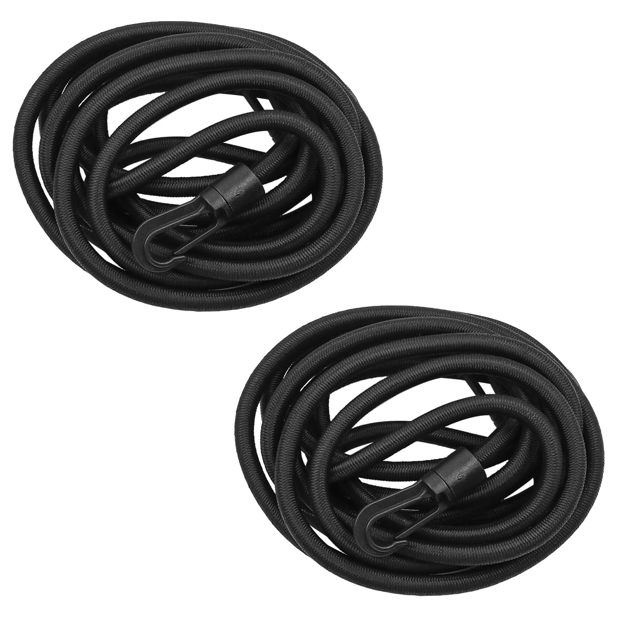 NUZAMAS Set of 2 7mm Strong Elastic Rope Bungee Shock Cord Fishing Kayak Elastic Rope 3 Meter Paddle Tied Rope with Hooks Replacement Leash Kayaking Accessories