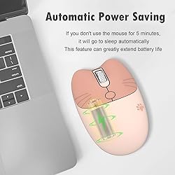 Lomiluskr Cute Cat Wireless Mouse, Lightweight