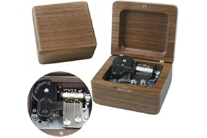 Sinzyo Music Box Vintage Wood Carved Mechanism Musical Boxs Gift for Birthday Valentine's Day Christmas Day(A Thousand Years-Walnut Wood Box)