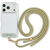 Universal 7mm Phone Lanyard for iPhone 17 Pro Max & Most Smartphones, Thick Rope Adjustable Anti-Theft Crossbody Cell Phone Strap with Non-Adhesive Tether Tab for Men & Women, Olive Green/Matte Gold