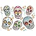 Tervis Sugar Skulls Tumbler with Wrap and Lime Green Lid 24oz, Clear