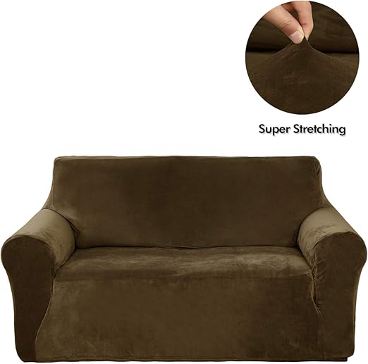 Deconovo 1 Piece Canape Housse Extensible 2 Places Avec Accoudoirs