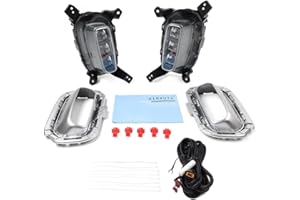 GZYF Front Fog Light Daytime Running Lights Driving Lamps White+Yellow ABS For KIA Seltos 2020 to 2022 2 Pcs