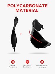 Amazicha Black 8" Wave Windshield Windscreen
