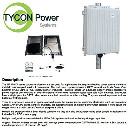 Tycon Power (UPS-DC1248-9) UPS Pro Outdoor Backup Power System 12V 9AH