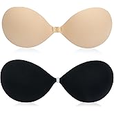 Adhesive Push Up 2 Pairs, Invisible Lifting Bra, Reusable Strapless Stick On Bra