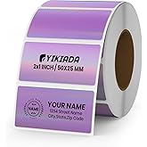 YIKIADA Holographic Thermal Labels Vinyl Purple 1 × 2 Inch Self-Adhesive Laser Direct Printable Address Stickers Roll Waterproof Printer Decals for QR Code DIY Name Tag 200 PCS