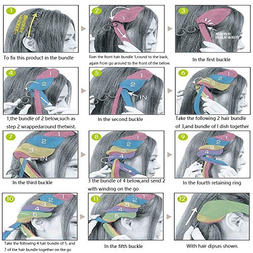 Random Color!! 1 Set DIY Women Hair Twister French Braiding Hair Styling Tools Hooks Braided Hair Accessories