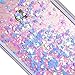 iPhone 6S Liquid Case,iPhone 6 Liquid Case,Ruky Fashion Flowing Liquid Floating Bling Glitter Love Heart Case Cover for iPhone 6S 6 4.7 Inch - (Blue)
