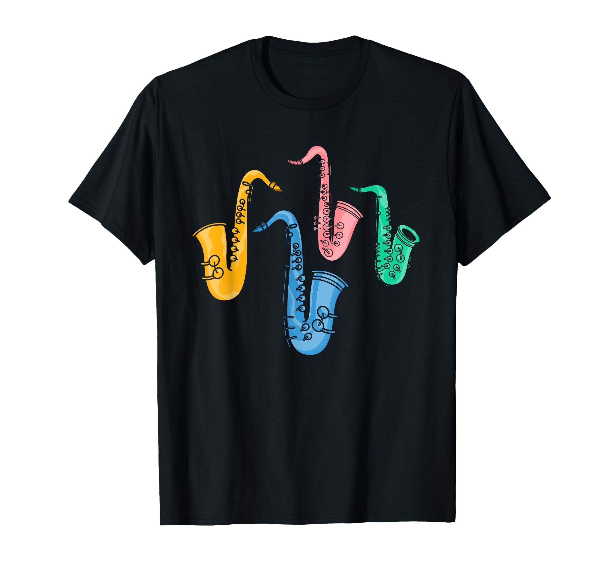 Musician Saxophonist Sax Player Jazz Music Notes Saxophone T-Shirt